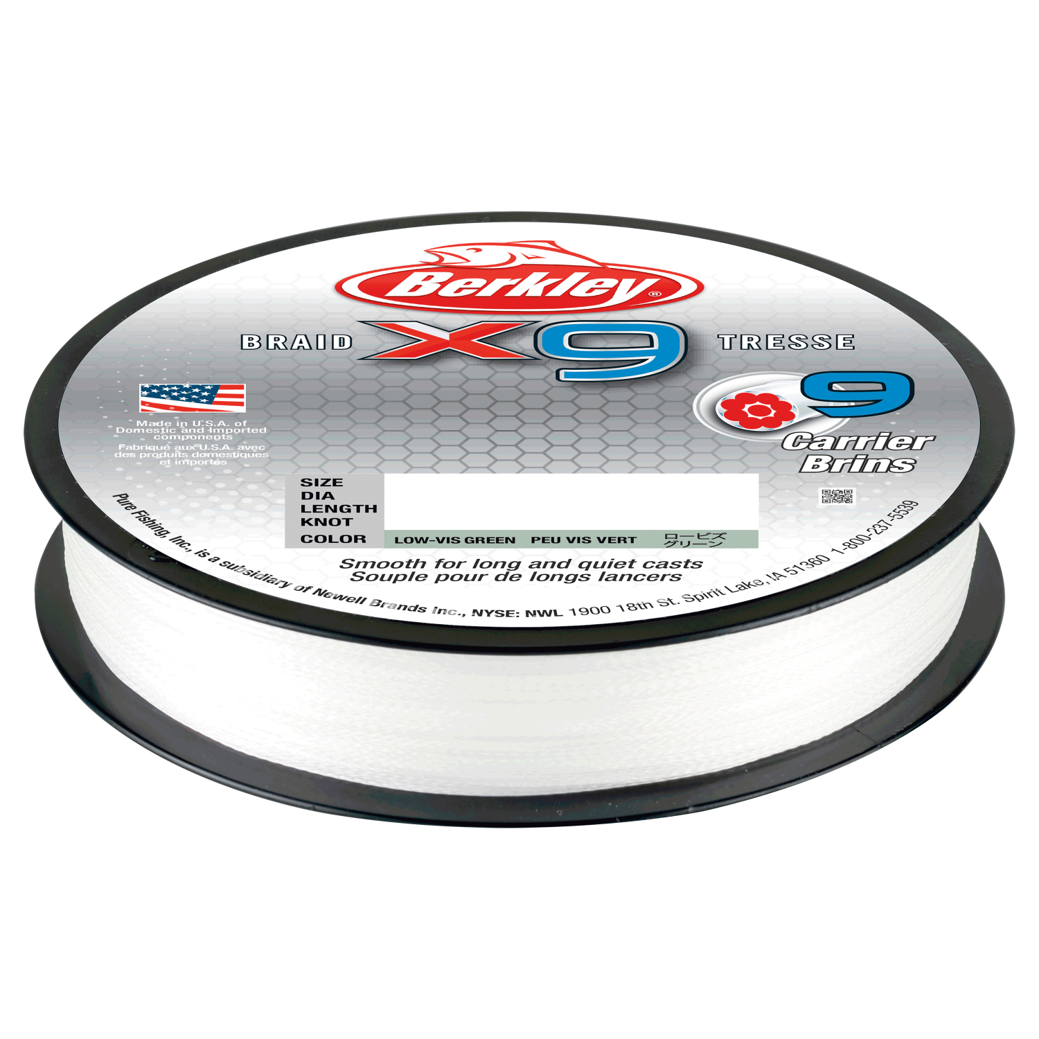 Berkley Angelschnur X9™ Braid (Crystal, 150 m)
