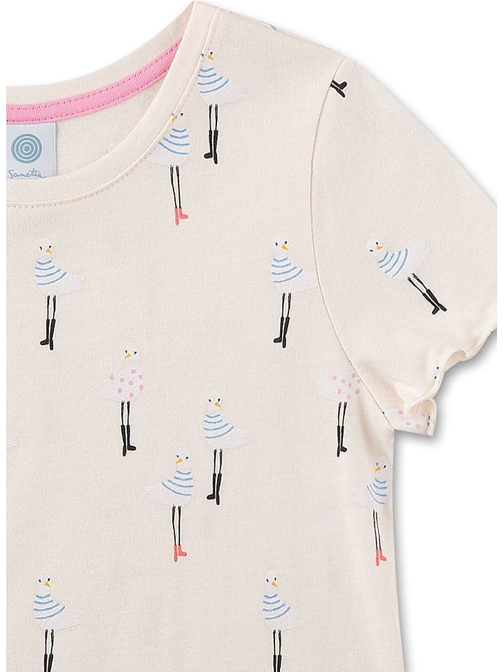 Sanetta Pyjama in Beige/ Hellblau günstig kaufen