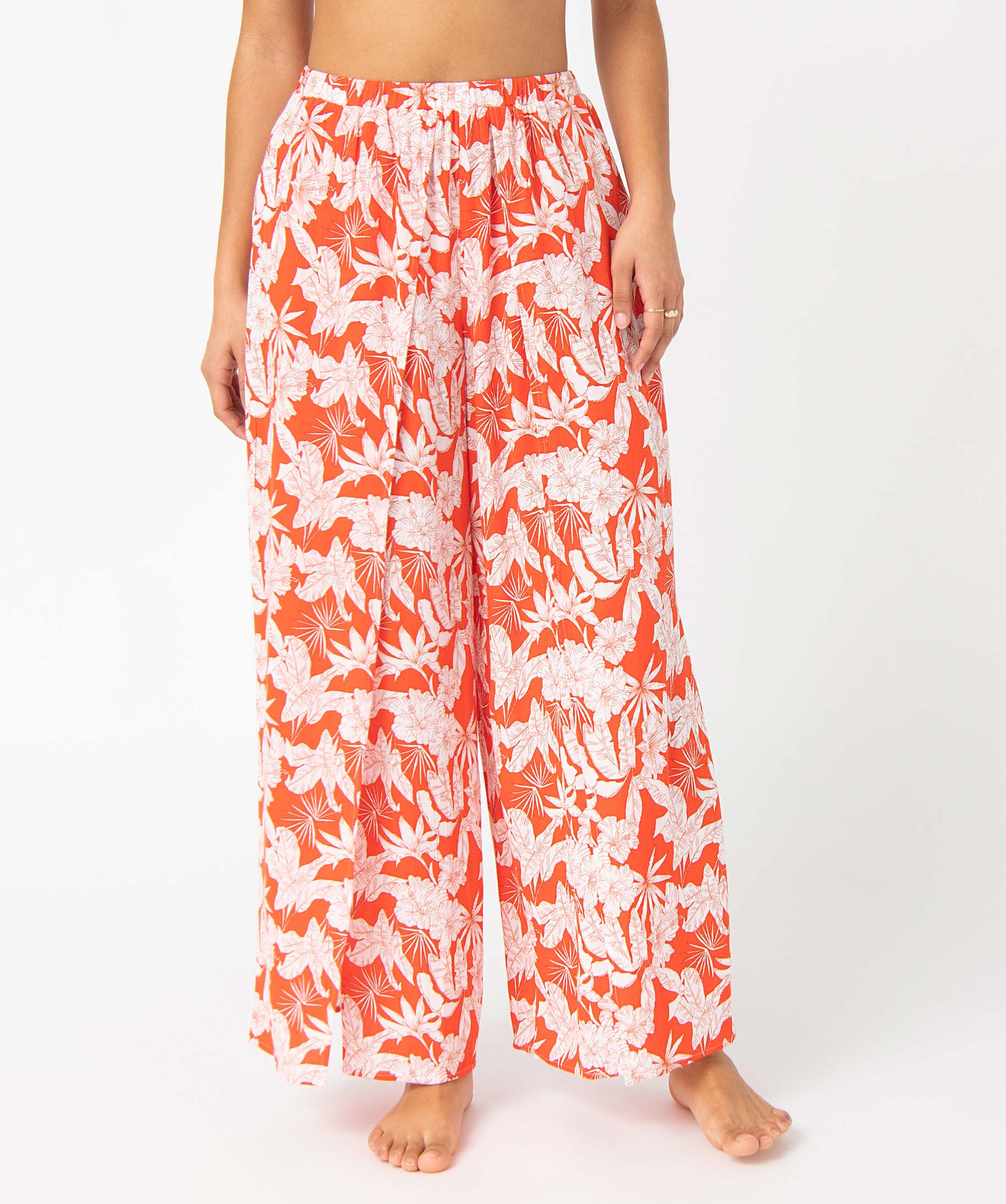 Pantalon de plage femme ouvert sur l’avant imprime | GEMO