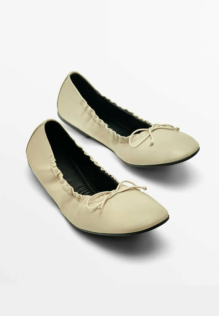Massimo Dutti ZAPATOS PLANOS CON DETALLE FRUNCIDO - Bailarinas