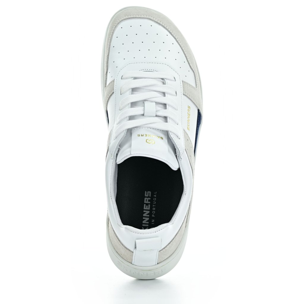 Skinners Oldschooler Leather Blue/White Barfußsneakers