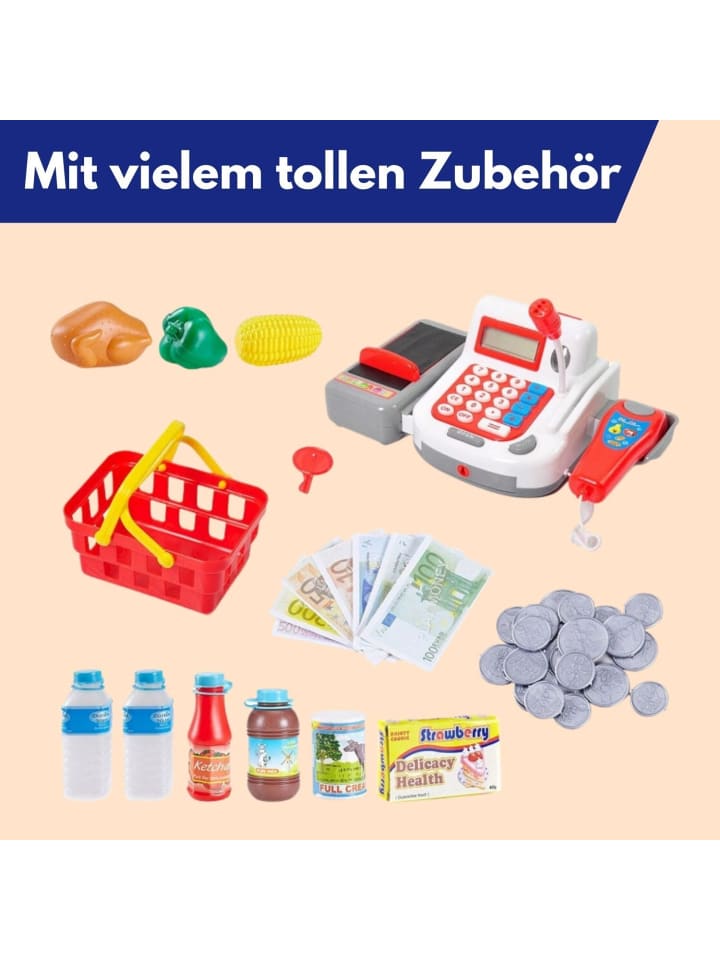 Coemo Spielzeugkasse Linus Supermarktkasse in bunt günstig kaufen onesize