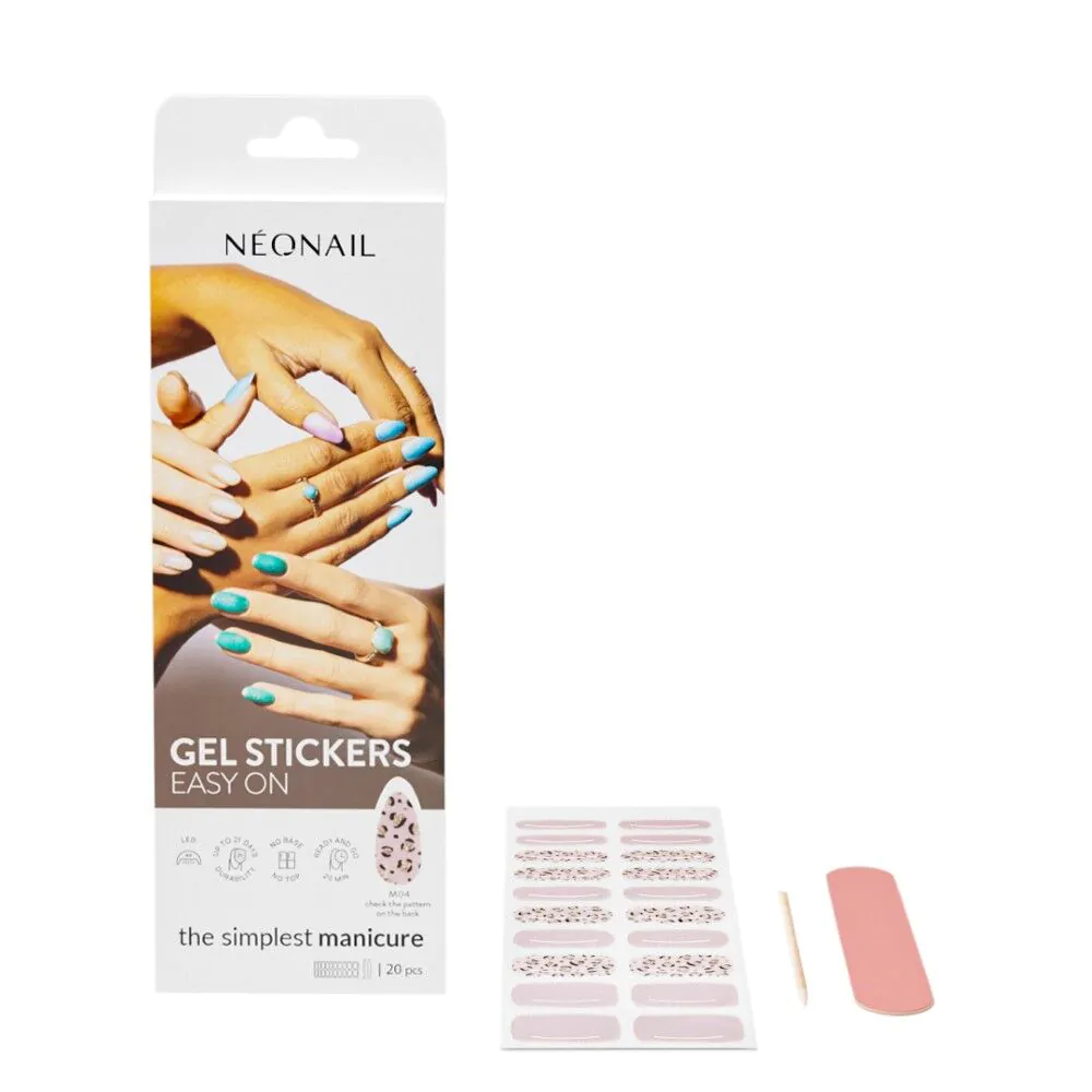 Adesivos de gel Neonail Easy On M04 Hybrid, 20 unidades