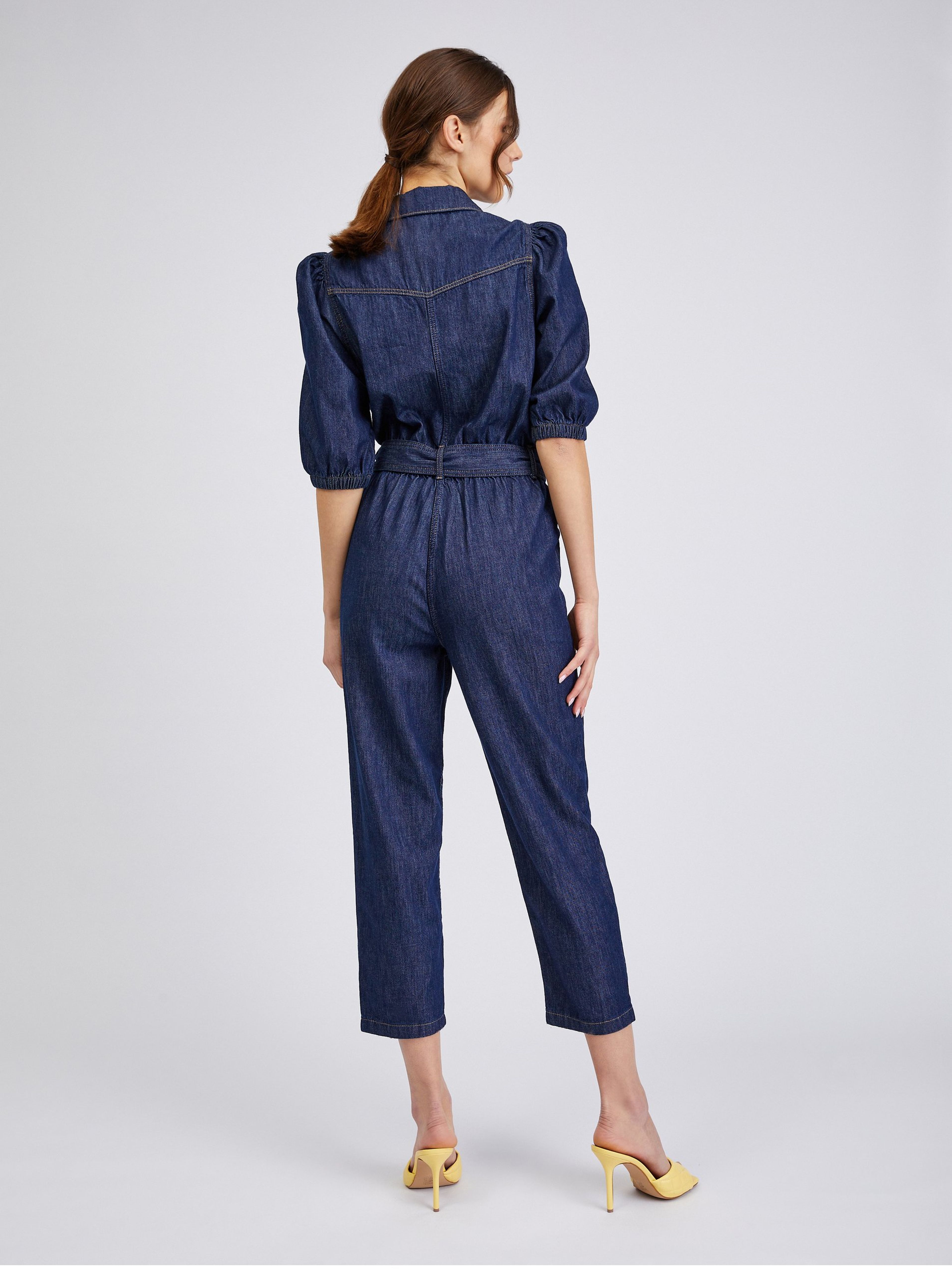 Dunkelblauer Damen-Jumpsuit aus Denim ORSAY