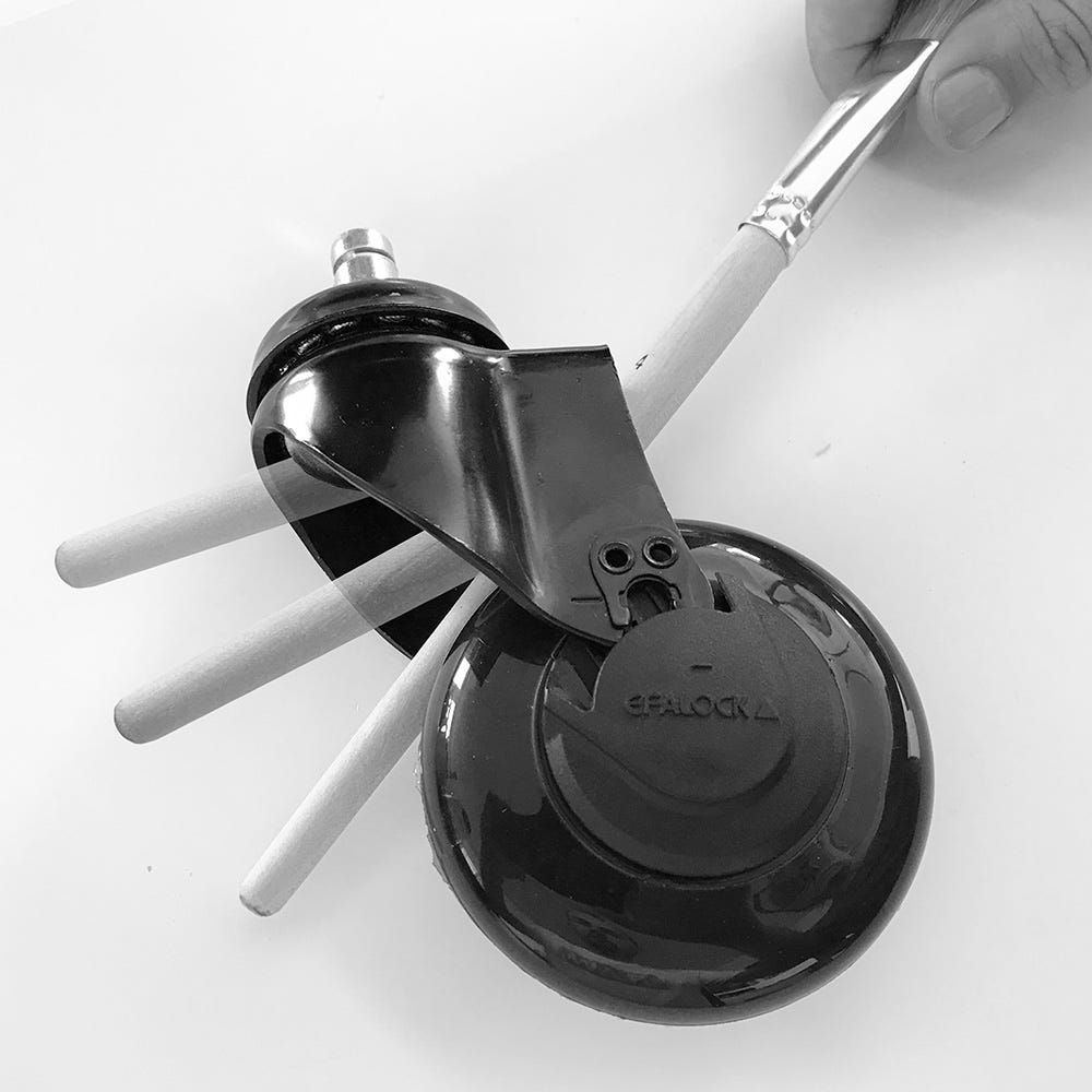 Efalock Clic Tec Rolle für Hocker Schwarz