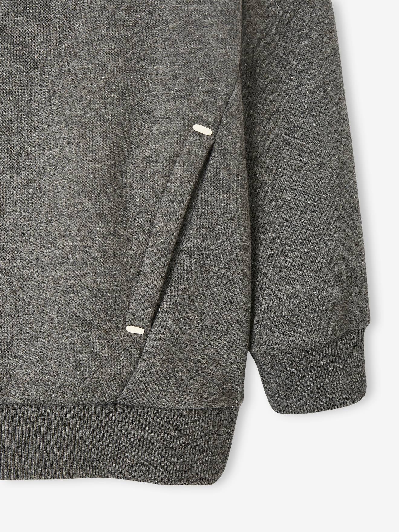 Sweat à capuche sport garçon personnalisable gris fonce