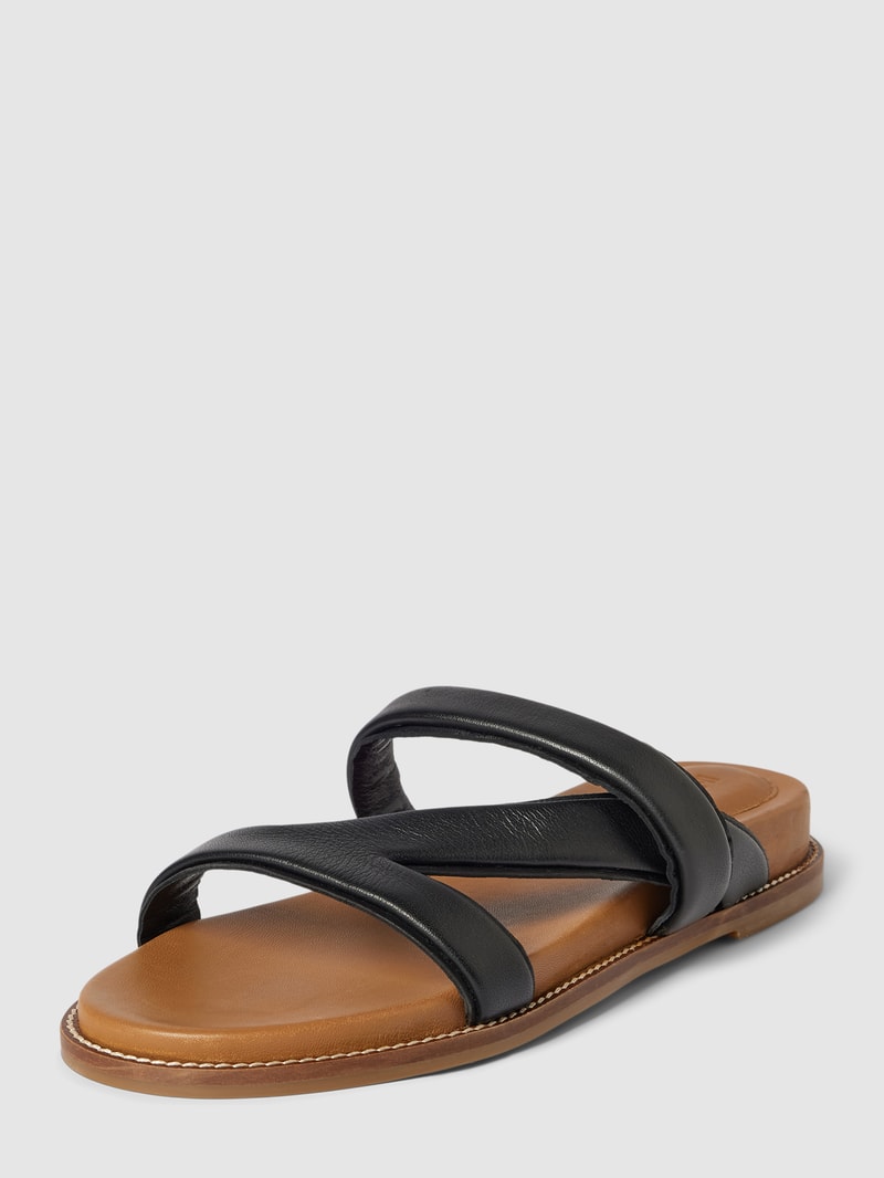 Sandalen mit gekreuzten Riemen in schwarz