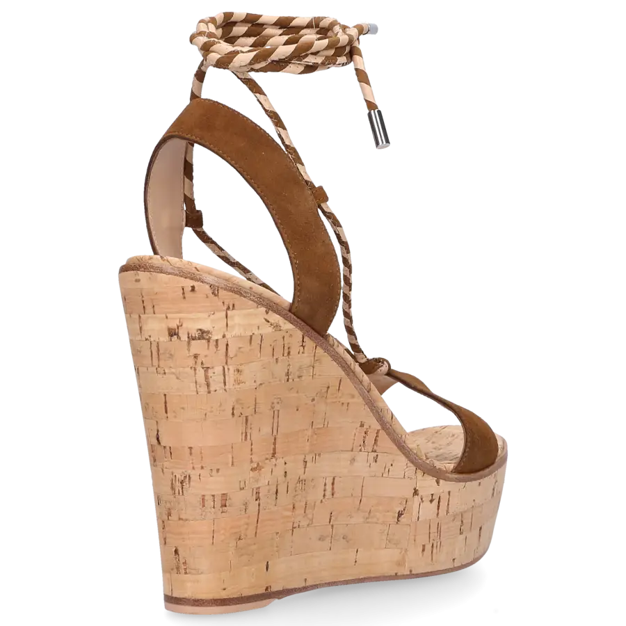 Gianvito Rossi - Keilsandaletten Hyeres Veloursleder - braun