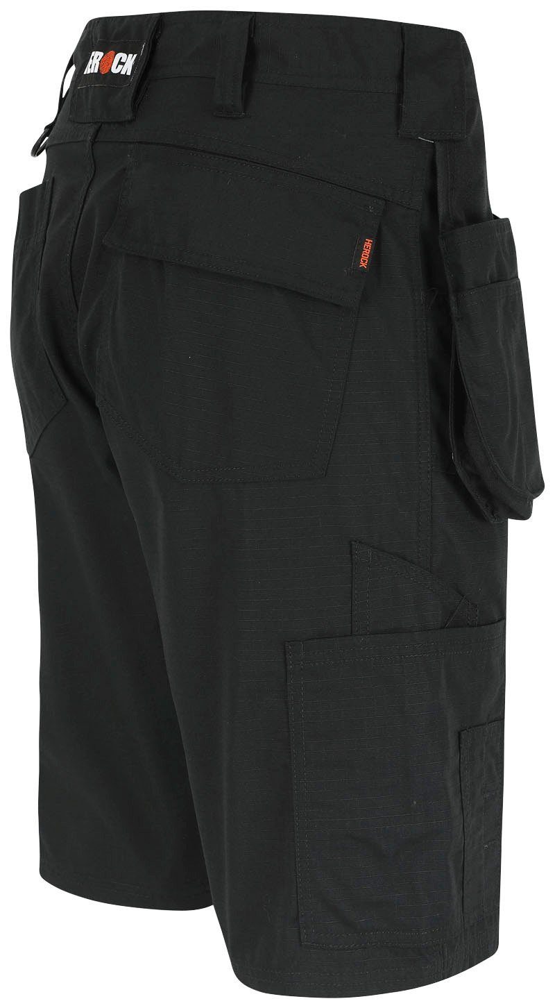 Herock Arbeitshose Batua Bermudas Vielen Taschen (inkl. Nageltasche & Bundschlaufe), 1 Hammerschlaufe