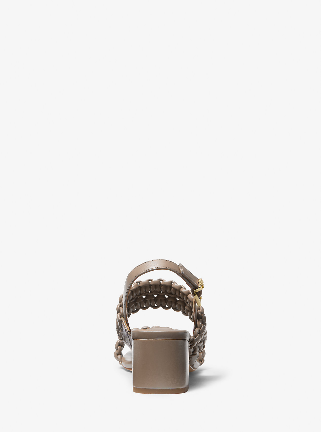 Audrina vevd blokkhæl-sandal - BIRCH