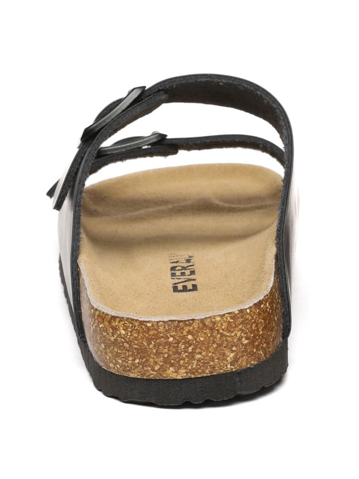 EVERAU Australia Leder Sandalen Duck in Schwarzes Leder günstig kaufen