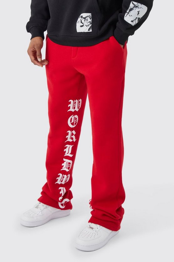 Slim-Fit Schlag-Jogginghose mit Print