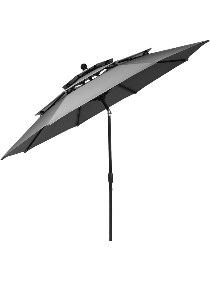 COSTWAY 300cm Sonnenschirm in Anthrazit günstig kaufen onesize