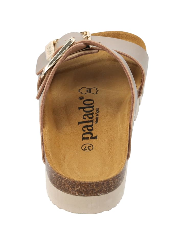 palado Pantoletten in beige metallic günstig kaufen