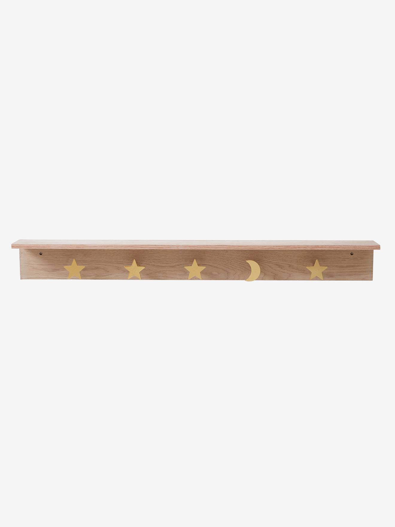 Patères lune et étoiles bois