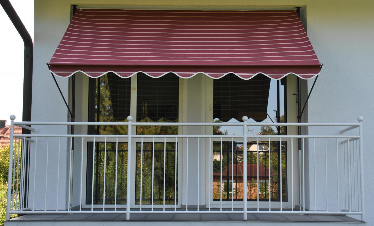 Angerer Klemmmarkise bordeaux/creme 350 cm