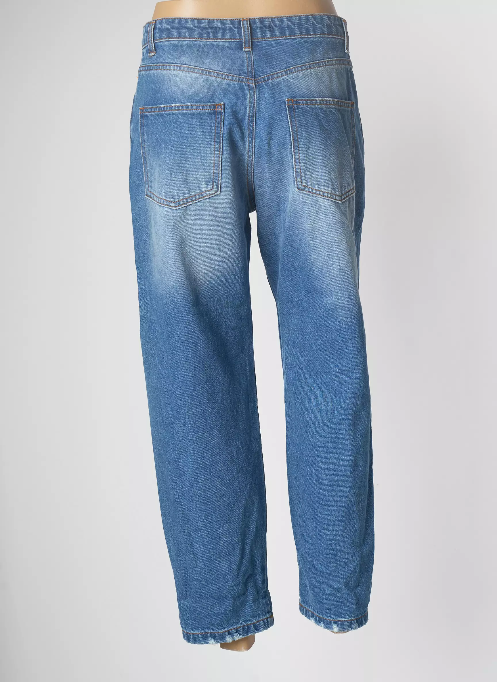 Angela Davis Jean Mom Femme couleur bleu