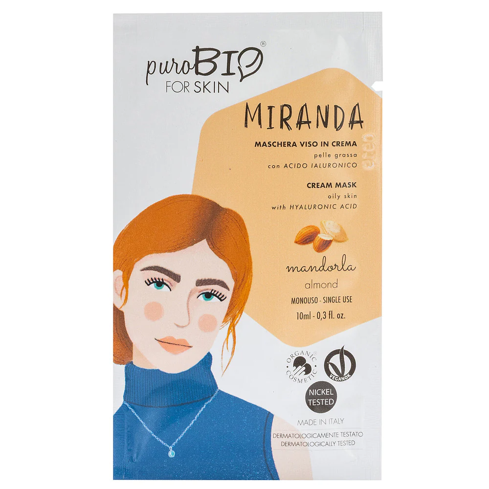 MIRANDA Kremasta maska za lice - Masna koža - BADEM - Pročišćavajuća maska za lice