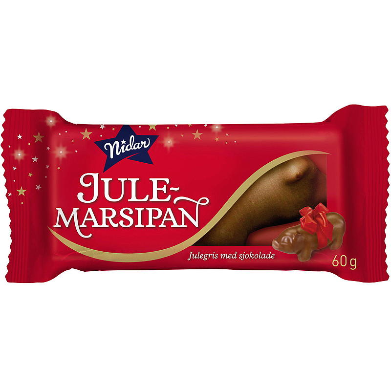 Nidar Julemarsipan gris 60 g m/sjokolade Nidar