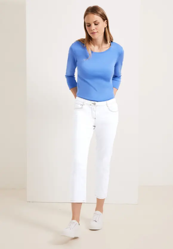 CECIL Weiße Loose Fit Jeans