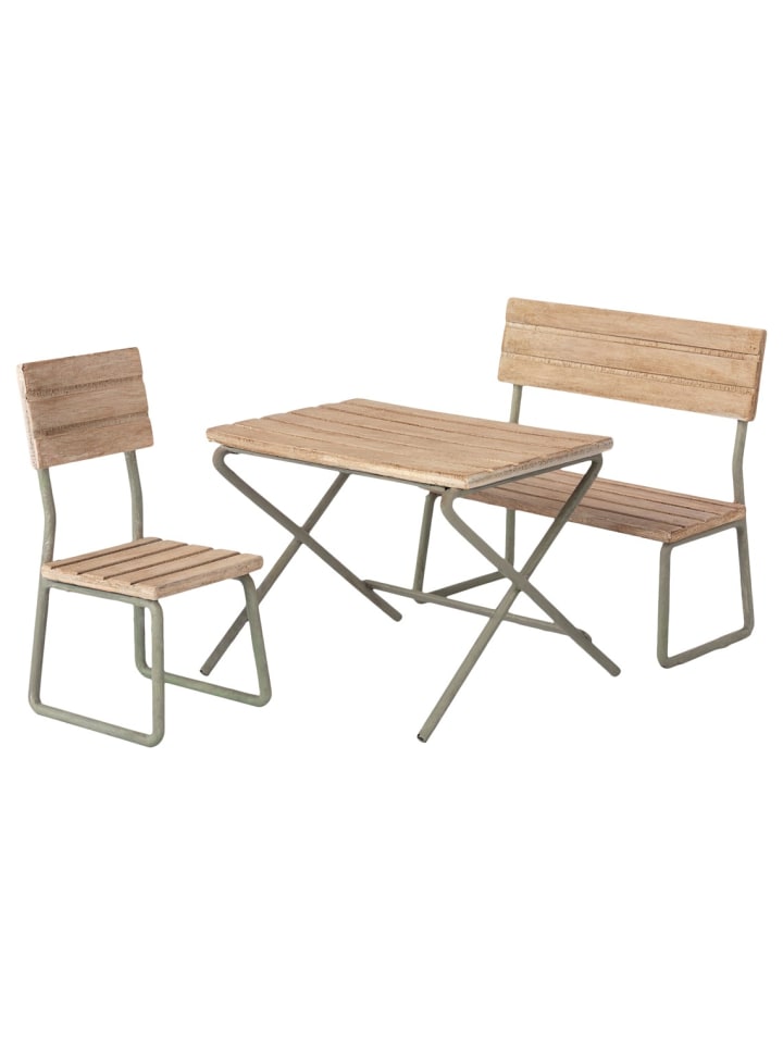 Maileg Maileg Garten Möbel Set mit Tisch Stuhl und Bank 3-teilig günstig kaufen onesize