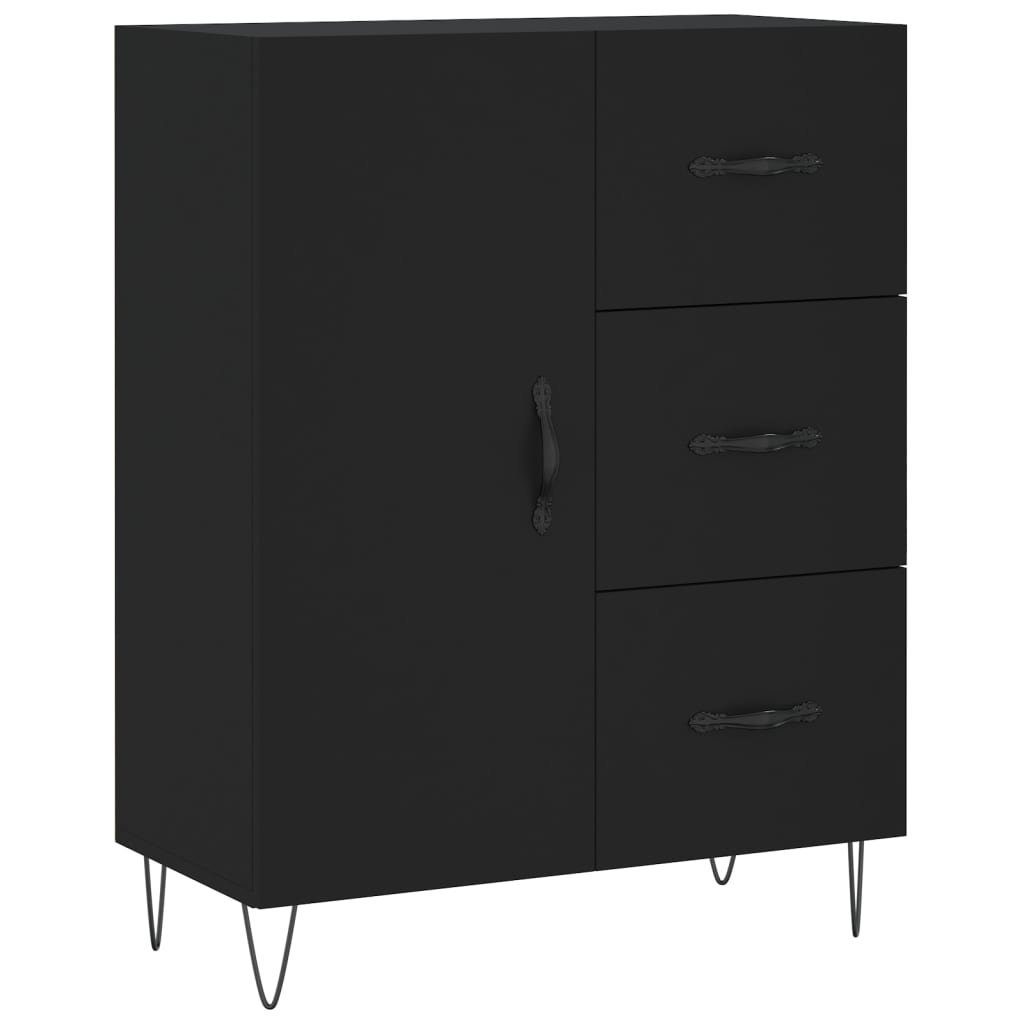 vidaXL Sideboard Highboard Schwarz 69,5x34x180 cm Holzwerkstoff (1 St)