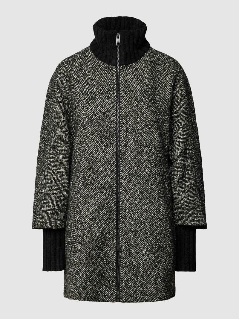 Jacke mit Strickarm in schwarz