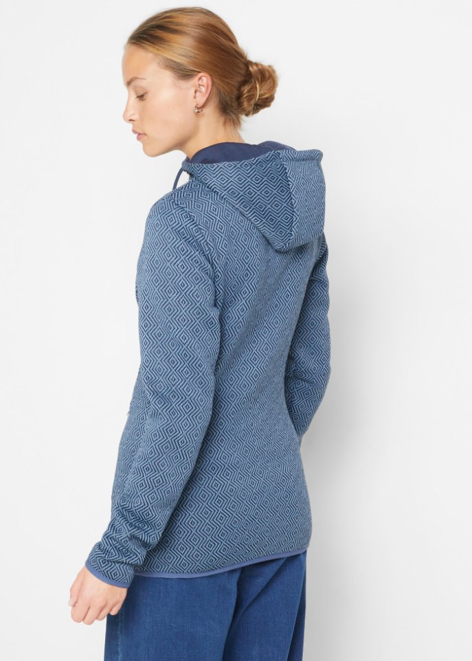 Strickfleecejacke mit verschließbaren Taschen