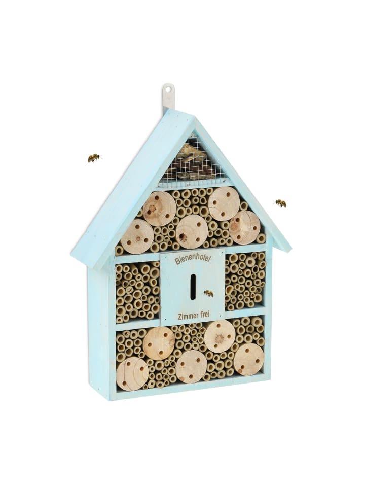 relaxdays Bienenhotel in Blau günstig kaufen onesize