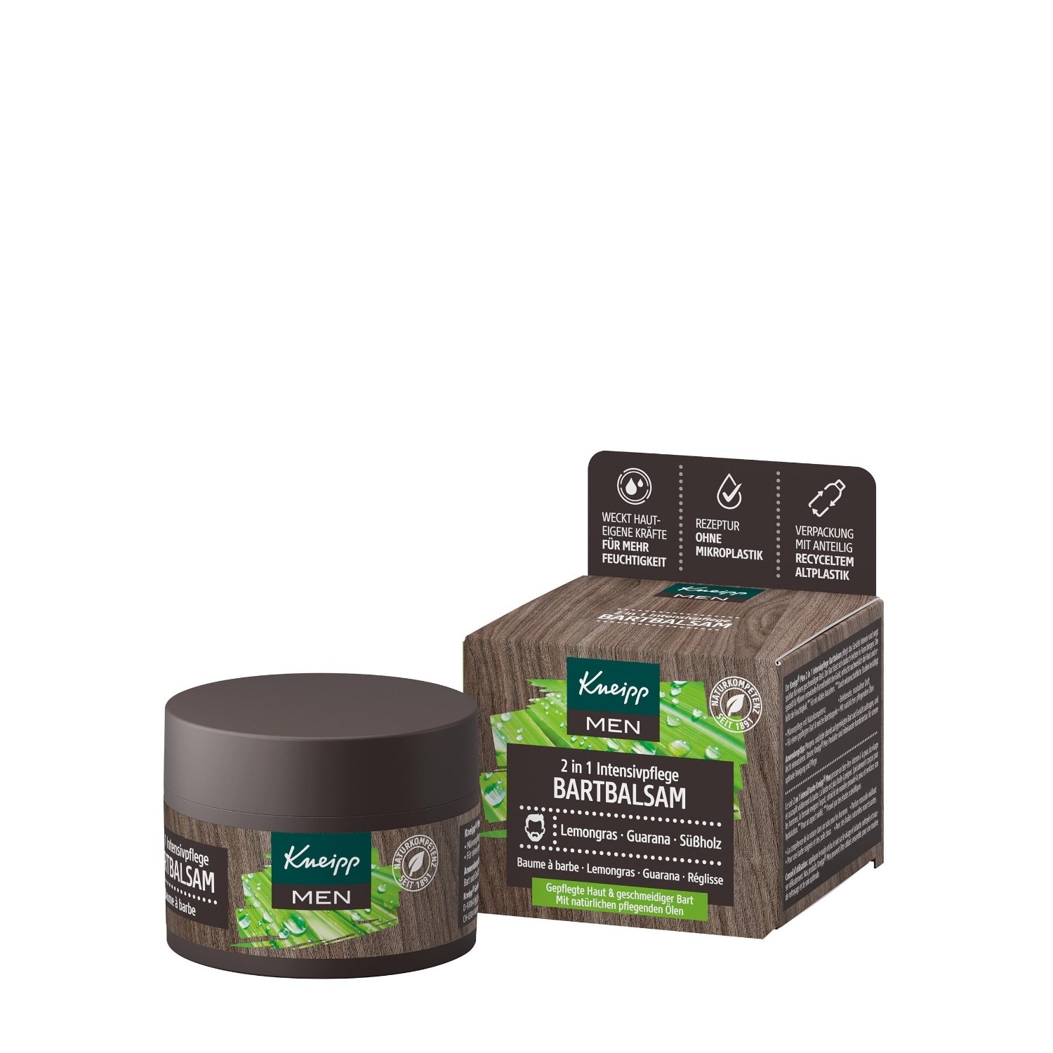 Men 2 in 1 Intensivpflege Bartbalsam. Lemongras. Guarana & Süßholz