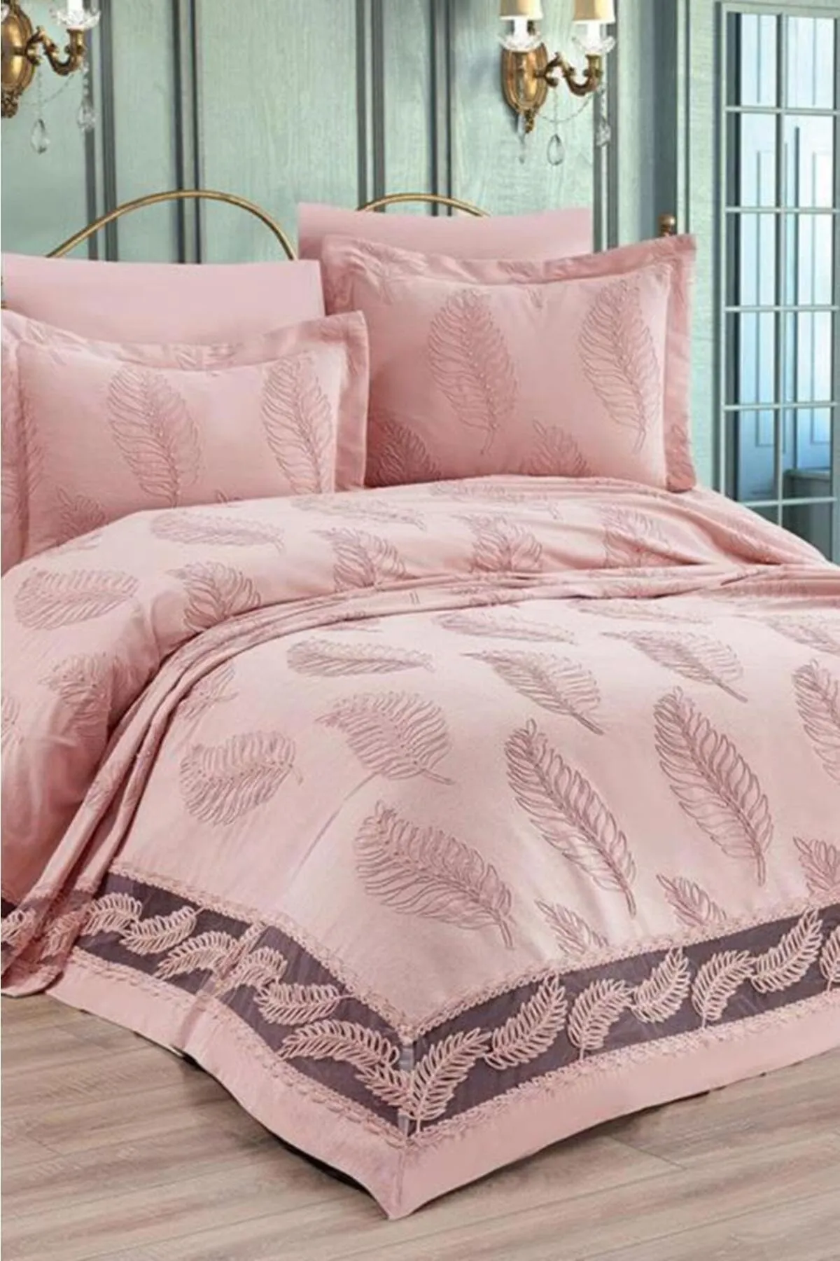 Çeyiz Diyarı  Çeyizdiyarı Barbara 6-teiliges Chenille-Pique-Set Puder