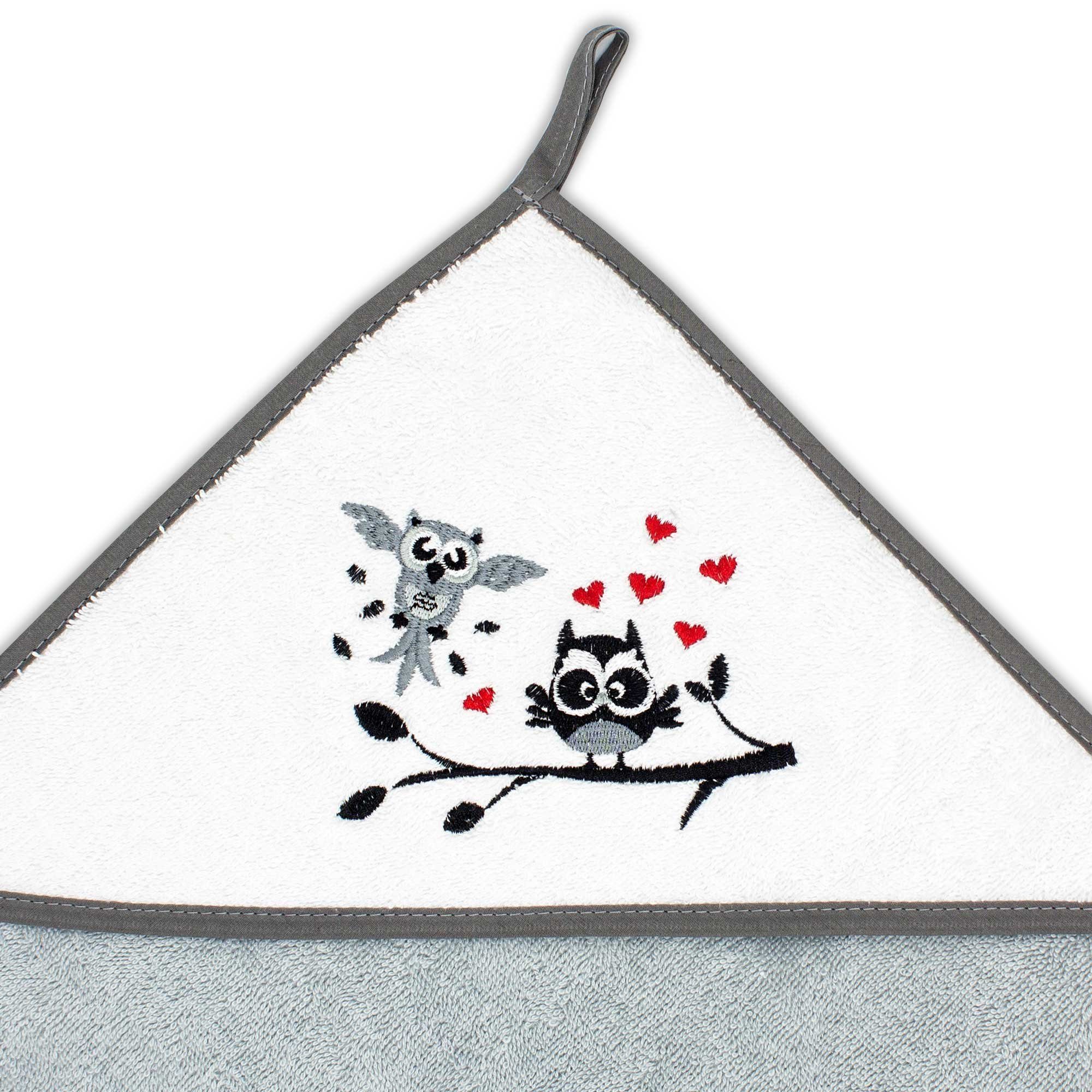 Babykajo Kapuzenhandtuch, Frottee (1-St), Baby Handtuch kuschlig weich mit besticktem Motiv!