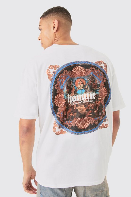 Oversize T-Shirt mit Renaissance Print