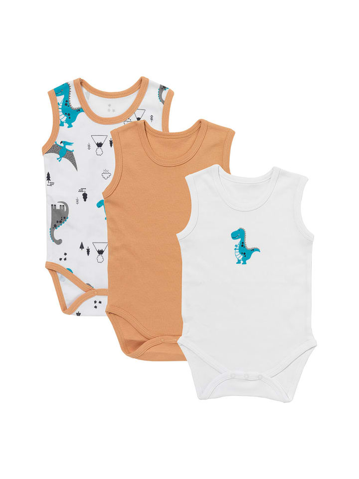 Schlummersack Bio Baby-Bodys ärmellos 3er-Pack in Hellblau günstig kaufen