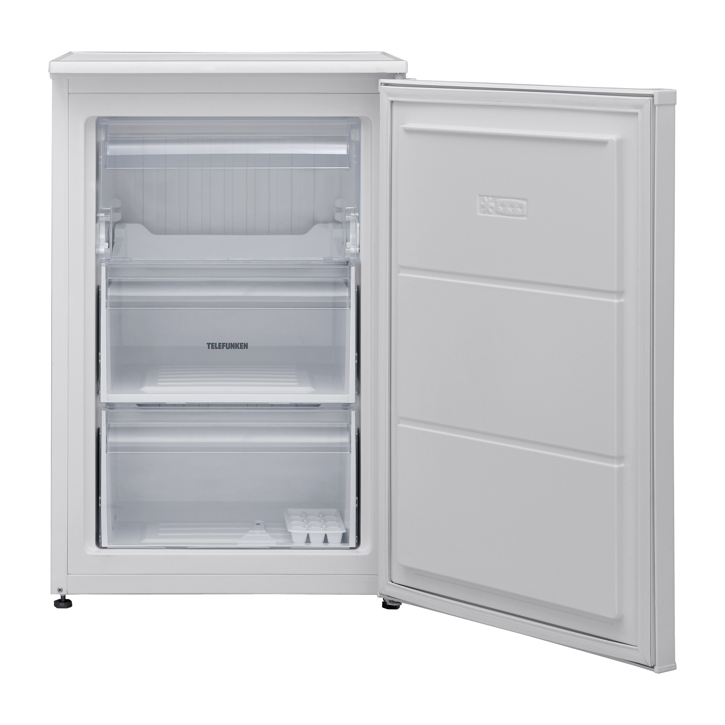 Telefunken Gefrierschrank F-103-100-W, 83.8 cm hoch, 54 cm breit, 103 Liter Nutzinhalt, Tiefkühlschrank klein, Less Frost, freistehend