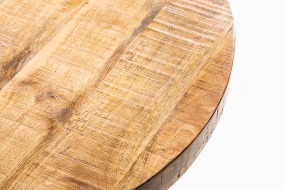 riess-ambiente Esstisch IRON CRAFT 80cm natur, Massivholz · rund · Küchentisch · Mangoholz