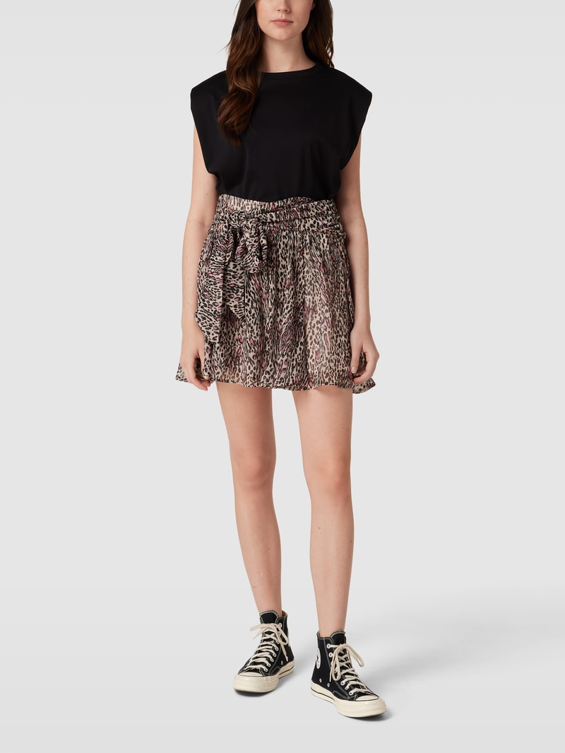 Minirock mit floralem Print Modell 'AMAN' in hellrosa