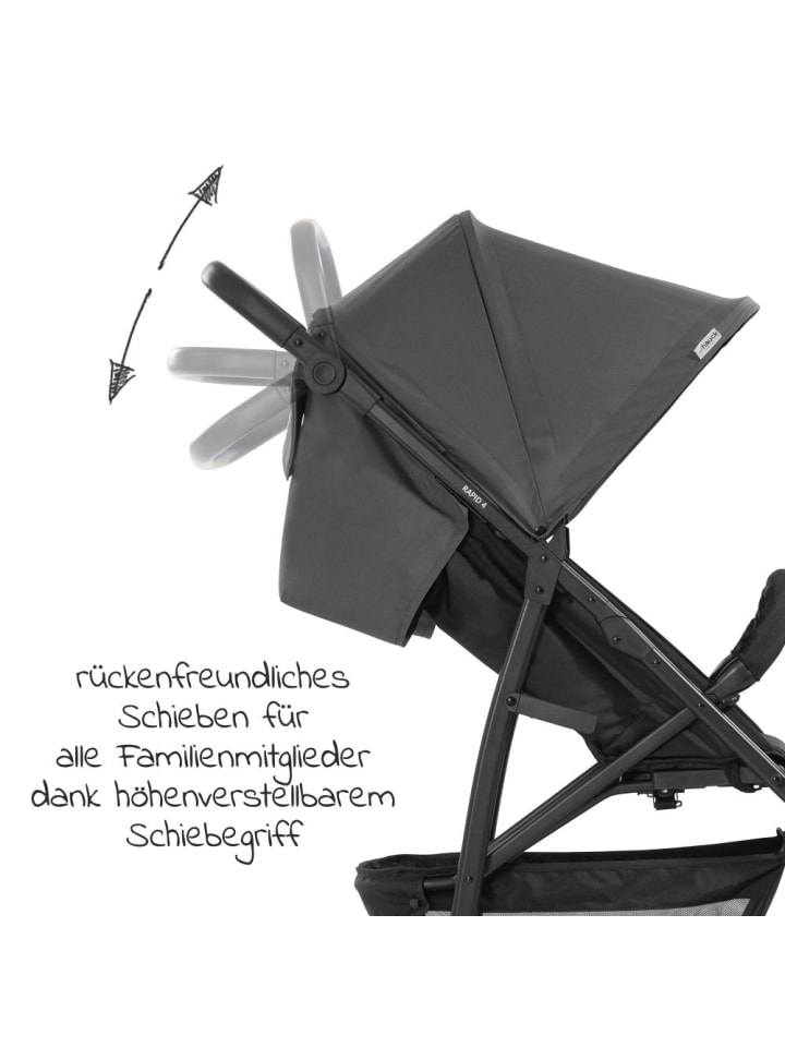 Hauck Buggy & Sportwagen Rapid 4 (bis 25 kg) - Grey in schwarz,grau günstig kaufen onesize