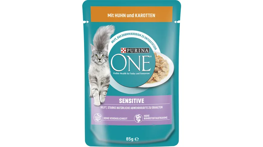 PURINA ONE Sensitive mit Huhn und Karotten 85 g