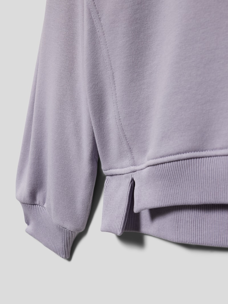 Hoodie mit Label-Stitching in flieder