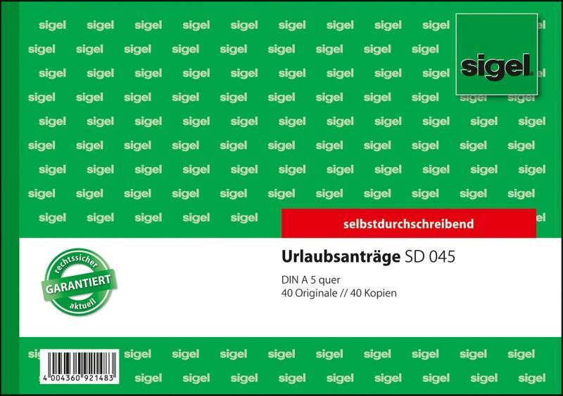 Sigel Urlaubsantrag SD045 DIN A5