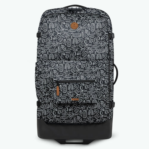 Large 2-wheel soft suitcase Amiens black