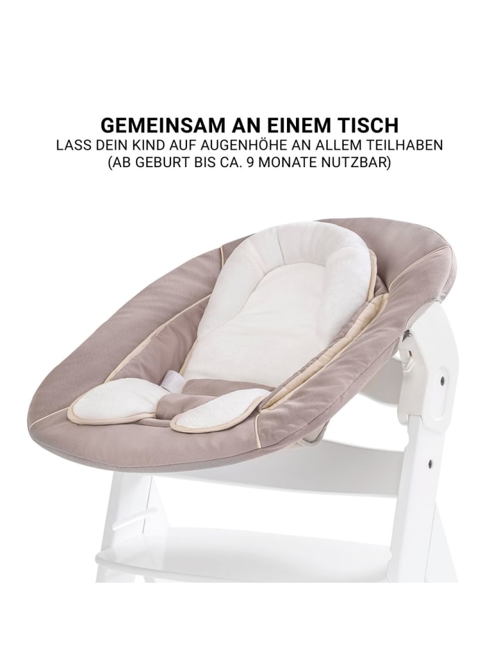 Hauck Beta Plus Natural 5-tlg. Newborn-Set - Hochstuhl   in beige,braun günstig kaufen onesize