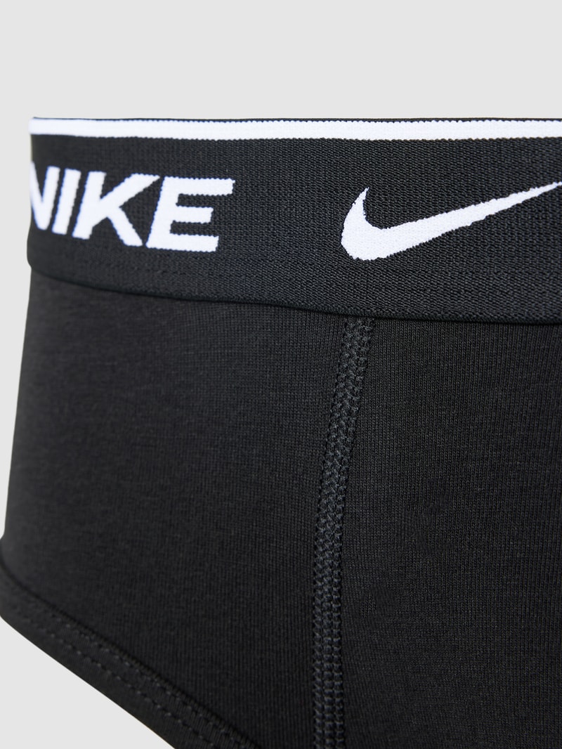 Slip mit elastischem Logo-Bund in schwarz