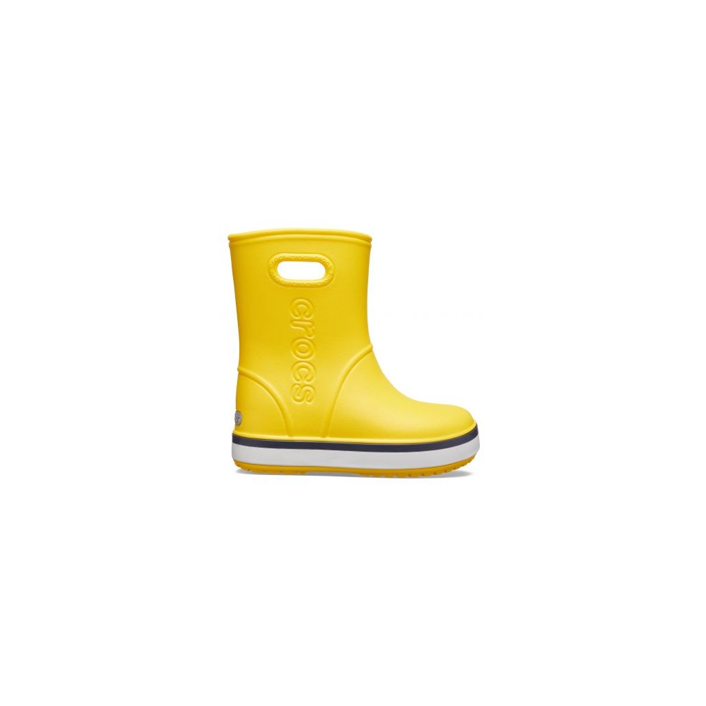 Crocs Crocsband Rain Boot Yellow / Navy Gummistiefel