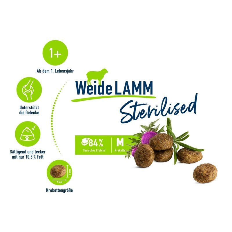 HAPPY CAT Trockenfutter HAPPY CAT Sterilised Adult Weide-Lamm 10 kg