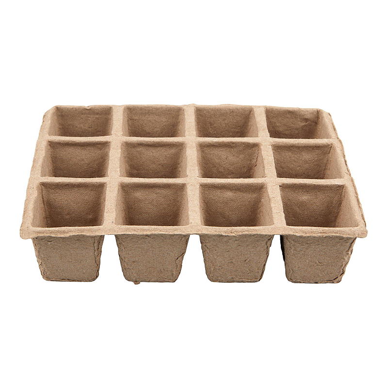 Blossom Fiberpotte 4-pk Brett m/12 potter