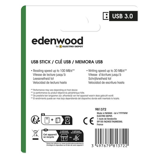 Clé USB EDENWOOD 256 Go