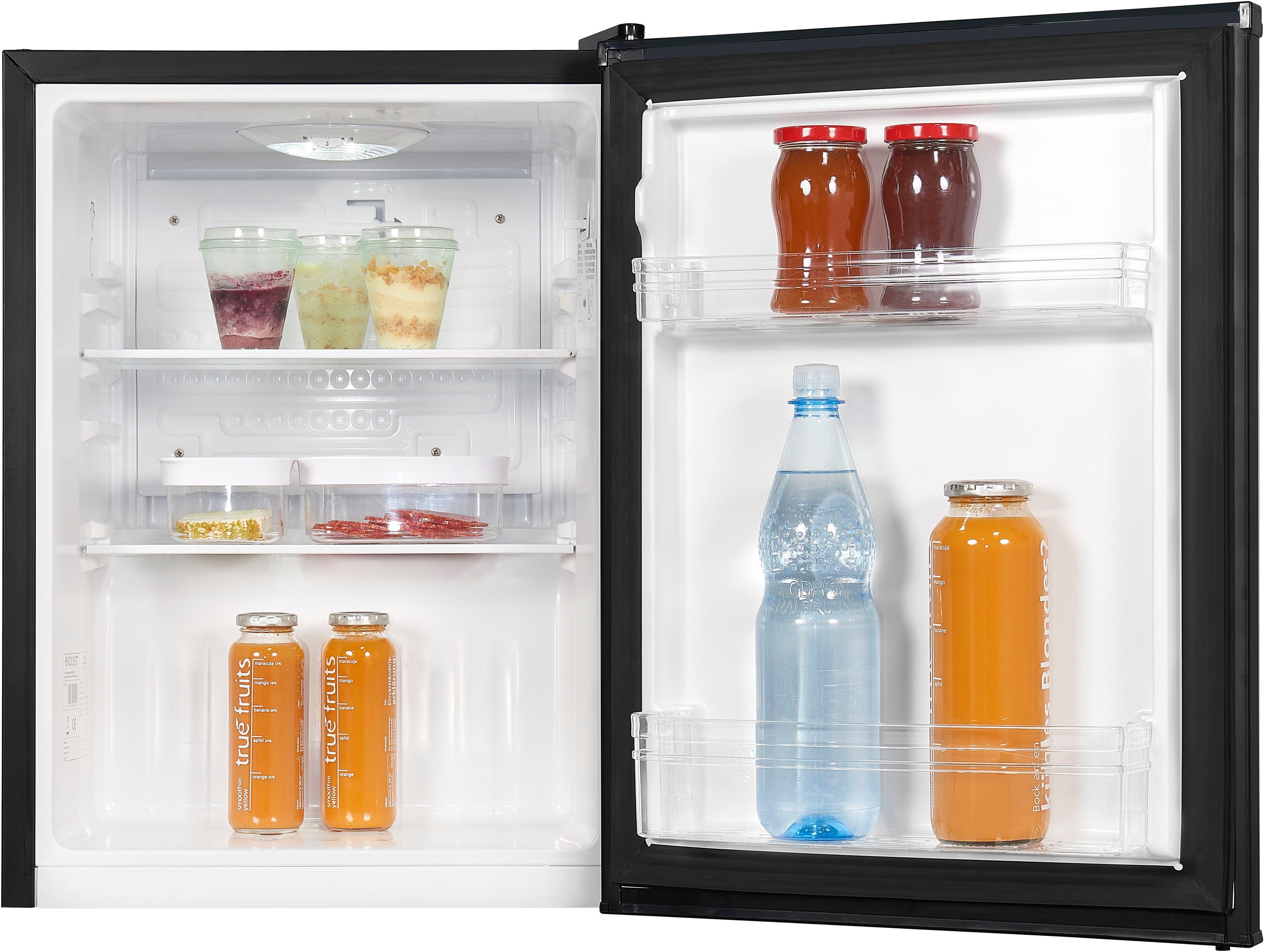 exquisit Kühlschrank KB60-V-090E schwarz, 62 cm hoch, 45 cm breit