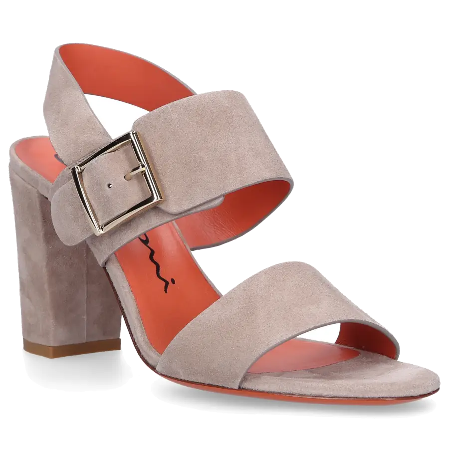 Santoni - Sandalen 58733 Veloursleder grau - grau
